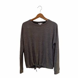 THREE DOTS Oversized Gray Cinched Sweater Small